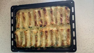 Cannelloni with spinach / Kaneloni me spinaq