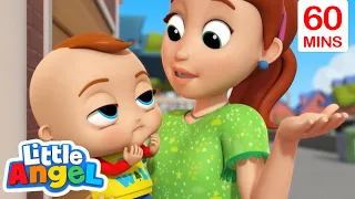 Little Angel - Who's At The Door? | Kids Fun & Educational Cartoons | Moonbug Play and Learn