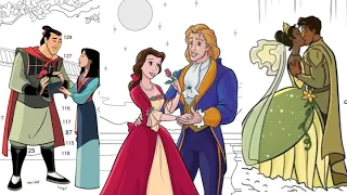 Happy Color App | Disney Princess/Prince Compilation | Color By Numbers | Animated