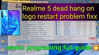 Realme 5 dead restart hang on logo problem solution, realme 5 5i 5s flashing programing ufi box