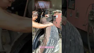 The Chinese woman who fixes big truck tires I Repair in 10 minutes
