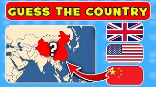 🌎Can You Guess The Country on The Map | Geography Quiz Challenge the Country |Great Trivia