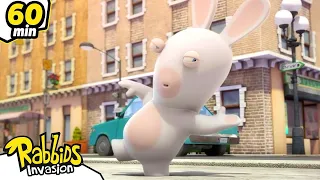 Why did the Rabbids cross the road? | RABBIDS INVASION | 1H New compilation | Cartoon for kids