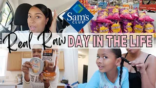 REAL RAW DAY IN THE LIFE | SAM'S CLUB SHOP WITH ME | #MOMVLOG