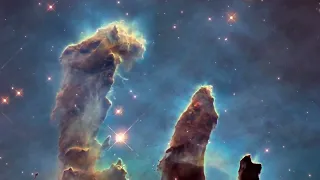 Zooming into Pillars of Creation & Bubble Nebula