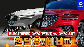 전기차 유지비는 0원이다!? 제네시스 GV70 전기차와 가솔린 2.5T의 유지비 차이를 알아봤습니다. Electrified GV70 vs. GV70 2.5T.