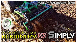 Agregat talerzowy🆚ściernisko po kukurydzy🌾Tolmet⭐Simply⭐