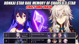 Honkai Star Rail Memory of Chaos 6 3-Star | E0S1 Jing Yuan & Seele Crazy DMG Taken