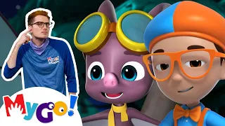 How Do Bats See in the Dark? | Blippi Wonders | MyGo! Sign Language for Kids | Educational Videos