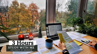 3 HOUR STUDY WITH ME⎢Background noise, 10 min Break, No music, Study with Merve