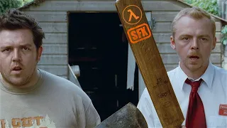 Shaun of the Dead but it's dubbed with Half Life SFX