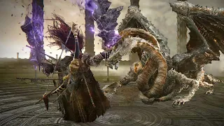 AWESOME Radahn vs Dragonlord Placidusax BOSS VS BOSS FIGHT - Elden Ring Mods