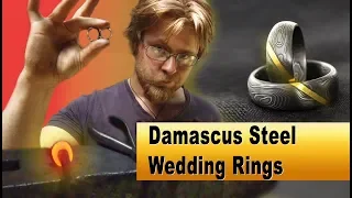 Forging Damascus + Gold Wedding Rings!