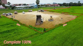 Ultimate Finish​ 100% Of Filling Stone In Small Size​ Enough Work By mini Bulldozer & Dump Truck