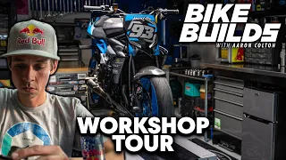 Touring the Garage 93 Workshop | Bike Builds with Aaron Colton