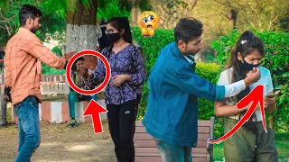 Face Removing Mask on cute Girl's (epic reaction) || Mr.Kewal || Prayagraj