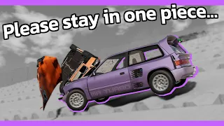 Can any cars survive BeamNG's steep descent?