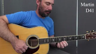 Quick Martin D41 vs D35 comparison - flatpicking