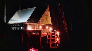 solo camping heavy rain makes a unique shelter