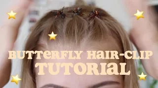Butterfly Hairclip Tutorial EASY | 90s // Early 2000s Hairstyle | lilkamila