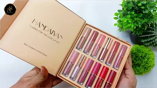 Handaiyan lipstick set review Swatches full details. 12 pcs lipstick set