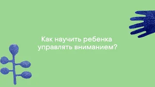 Как научить ребёнка управлять вниманием?