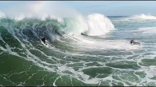 Crazy Wipeout - Jetski Narrowly Out Runs Crashing Waves