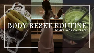 A BODY RESET ROUTINE | a physical reset ft. cold plunges, yoga, skincare, and healthy meal prep