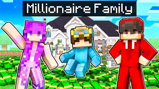 Adopted By A MILLIONAIRE FAMILY In Minecraft!