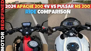 Finally TVS Apache RTR 200 4V Vs Bajaj Pulsar NS200 Ride Comparison | Pulsar NS 200 Best???