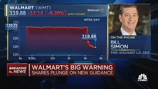 Walmart shares plunge as the company issues new guidance for FY2023