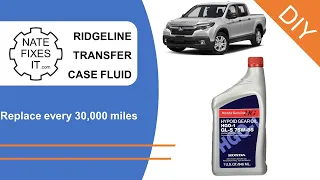 Honda Ridgeline Transfer Case Fluid - How to change hypoid gear oil - Honda Pilot, Honda Passport