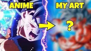 Drawing GOKU Ultra Instinct Mastered KAMEHAMEHA in My Style!