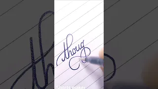 "thought" cursive writing.  #shorts #calligraphy #satisfying #trending #relaxing #students@shorts