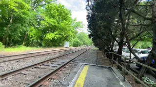 Amtrak PO29 with 2 engines flying through Garrett Park, MD