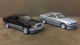 Benz 300CE AMG vs BMW E34 M5 1/24 scale
