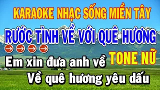 Rước Tình Về Với Quê Hương Karaoke Tông Nữ Beat Mới Dễ Hát Nhạc Sống Thành Lý