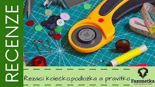 Recenze- řezací podložka, kolečko a pravítko