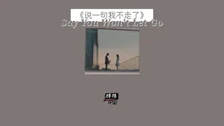 THAISUB-PINYIN | แปลเพลง《说一句我不走了》Say You Won’t Let Go—小5