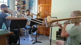3 contrabass trombones in the same room