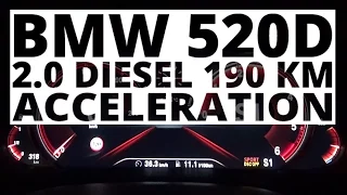 BMW 520d 2.0 Diesel 190 hp (AT) - acceleration 0-100 km/h