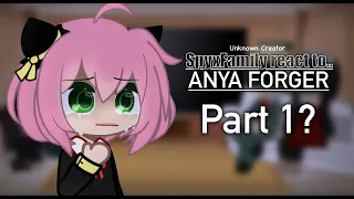 Spyxfamily reacts to Angst Anya | PART 1? | Unknown Creator