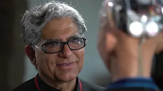 Sophia the Robot meditates with Deepak Chopra