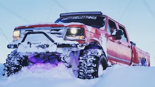 BC Snow Wheeling, Crew cab gets abused