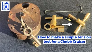 571. How to make simple Chubb Cruiser tension tool from Chubb & Gas Meter Box key & pick the padlock