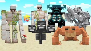 New Mutant Iron Golem Vs Warden, Mutant Frog, Wither, Ferrous Wroughtnaut, Iron golem