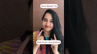 Quick 💄 Makeup Tip | Wide smile using eyeliner hack | MyGlamm