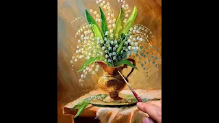 Lily of the Valley Painting