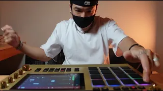 Finger Drumming｜Akai MPC Live II｜Boom Bap Hiphop Trap type Beat 手指鼓 MPC Live 2 Gold Edition｜JEN$ZU人四