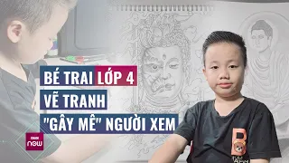 "Thần đồng" lớp 4 nổi tiếng trên mạng xã hội với những clip vẽ tranh triệu view | VTC Now